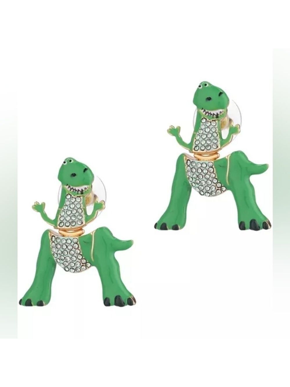 NEW BaubleBar Women's Toy Story Rex Dinosaur Green Earrings